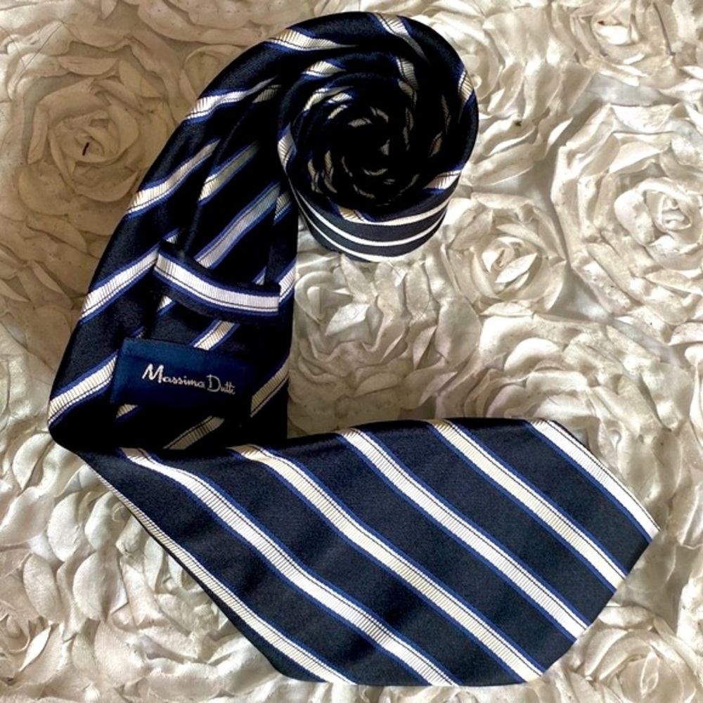 New Massimo Dutti mens striped tie